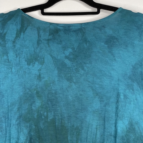 2/$30 Lane Bryant Asymmetric Faux Evening Gown 22/ 24 Green High Low Maxi #7129 - Picture 11 of 16